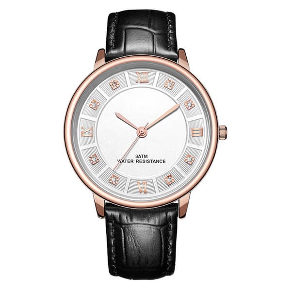 Alloy Promotional Watch with Crystal Debossed Dial